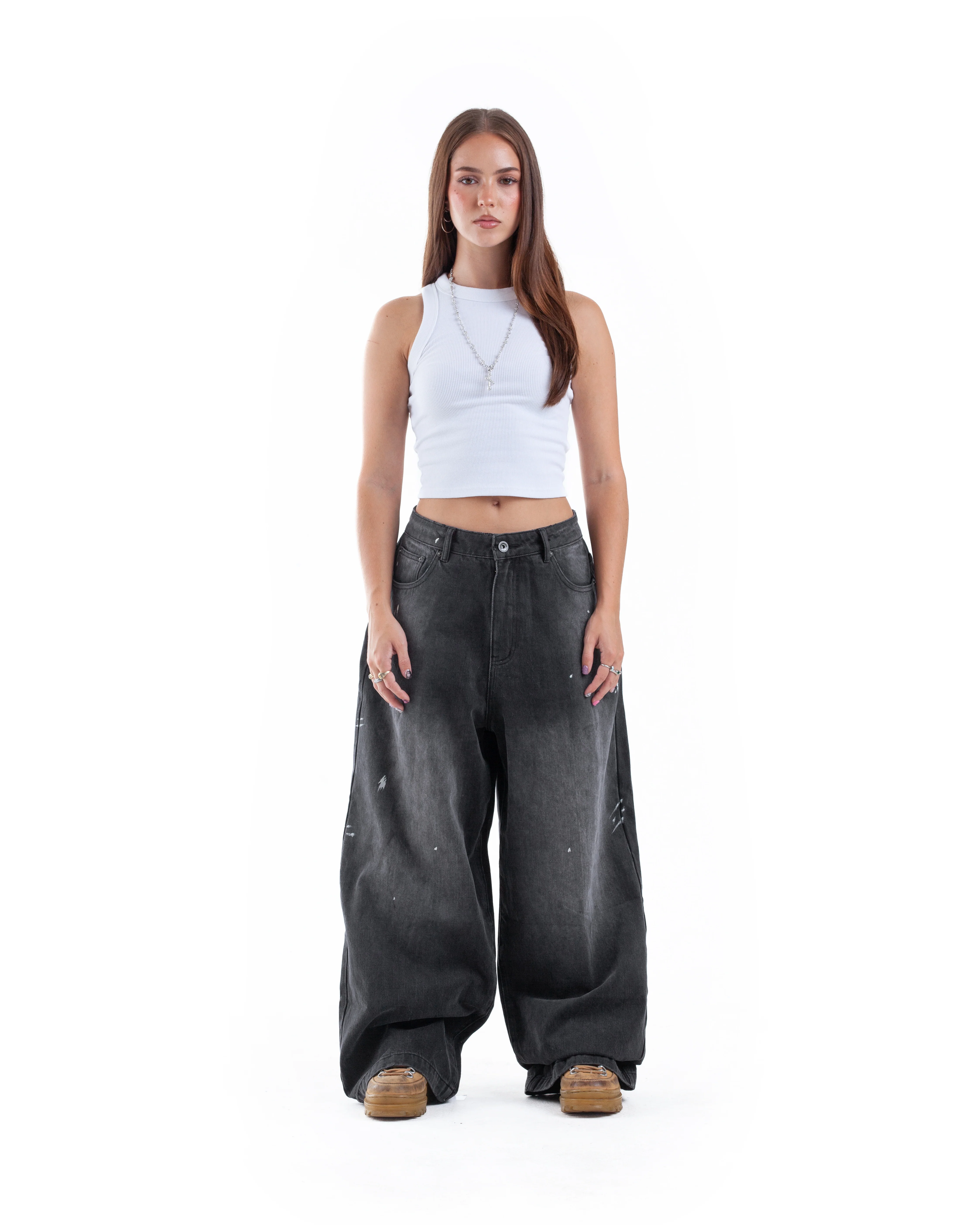 Black Paint Splatter Denim - Image 7