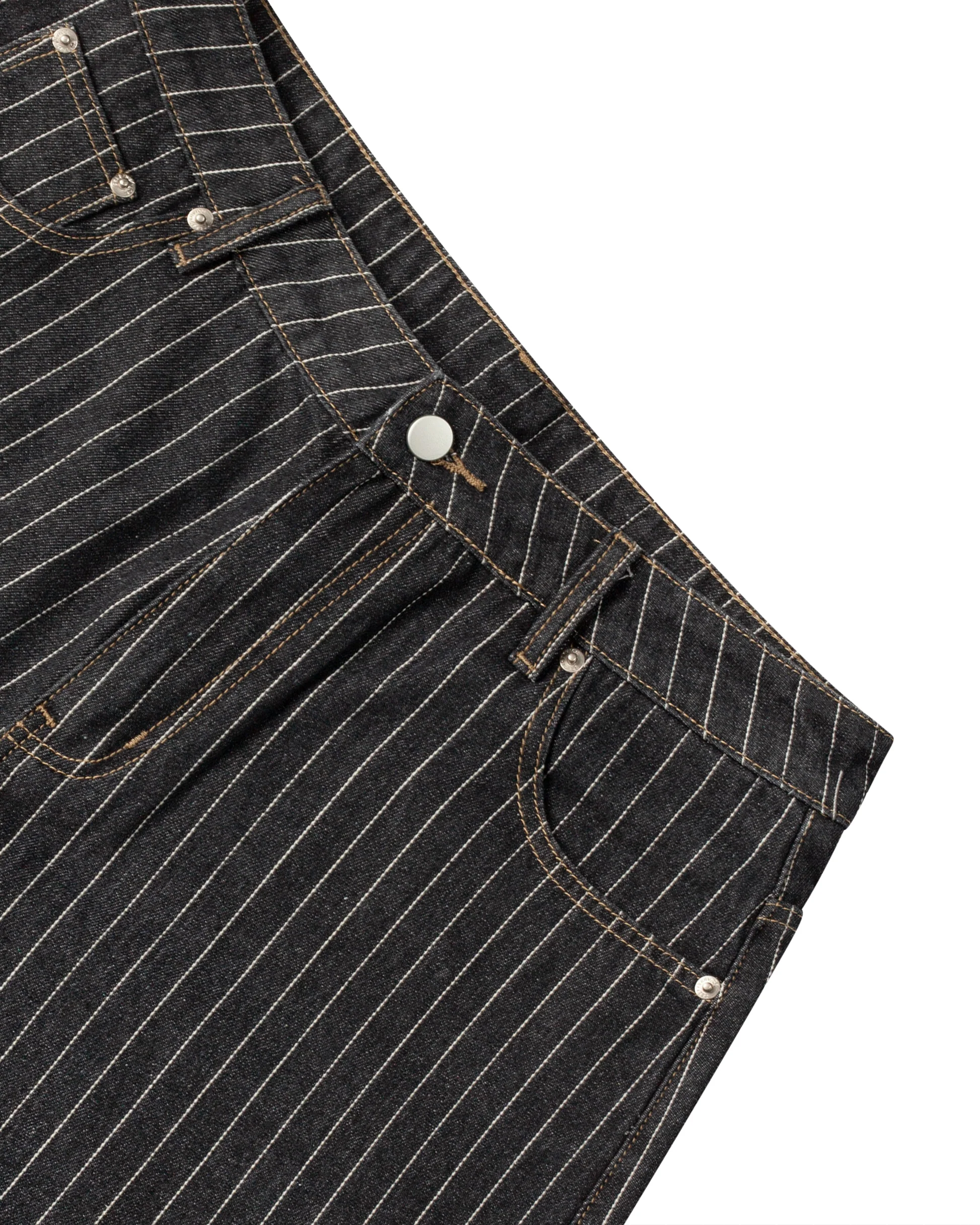 Black Pinstripe Denim - Image 4