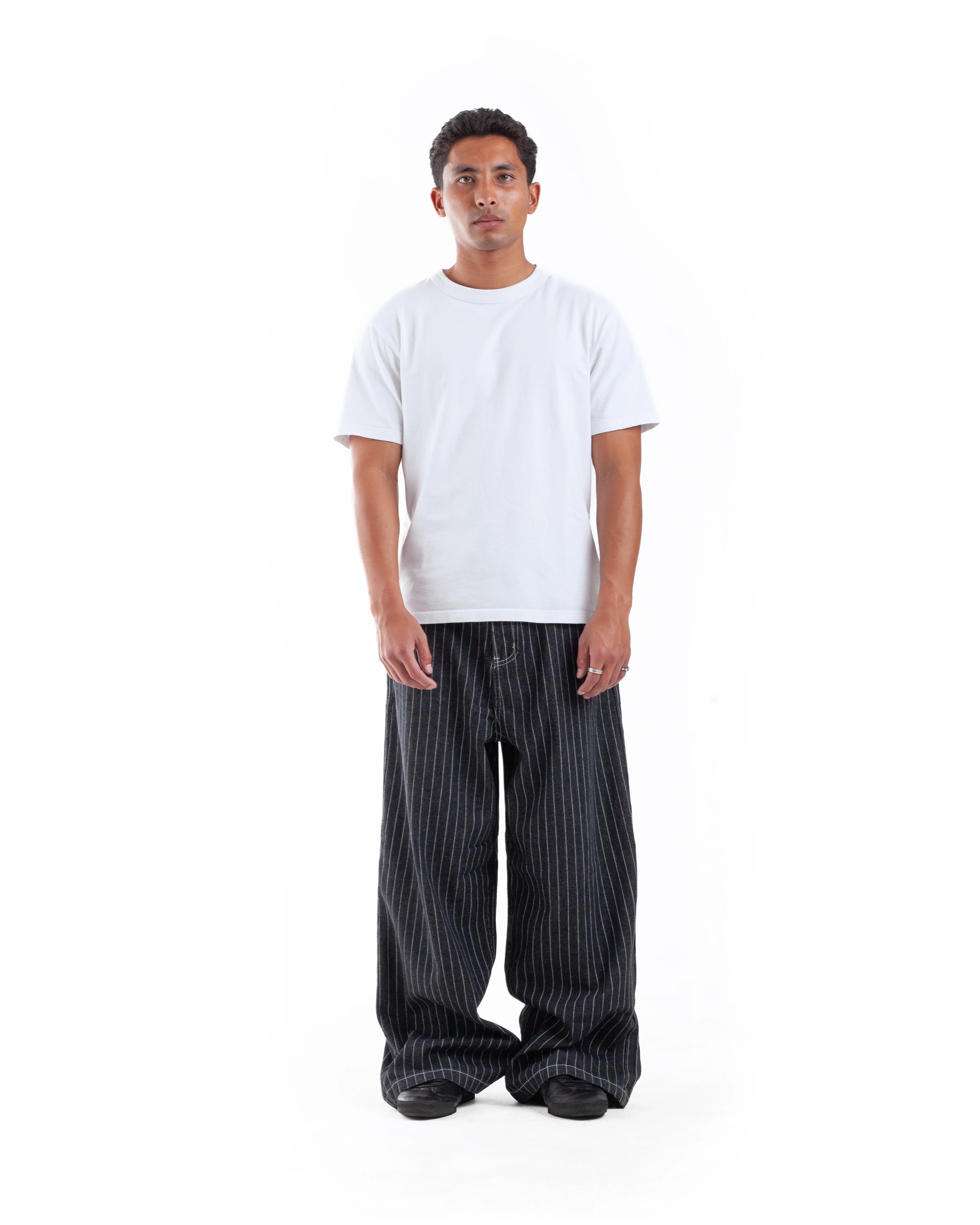 Black Pinstripe Denim - Image 5