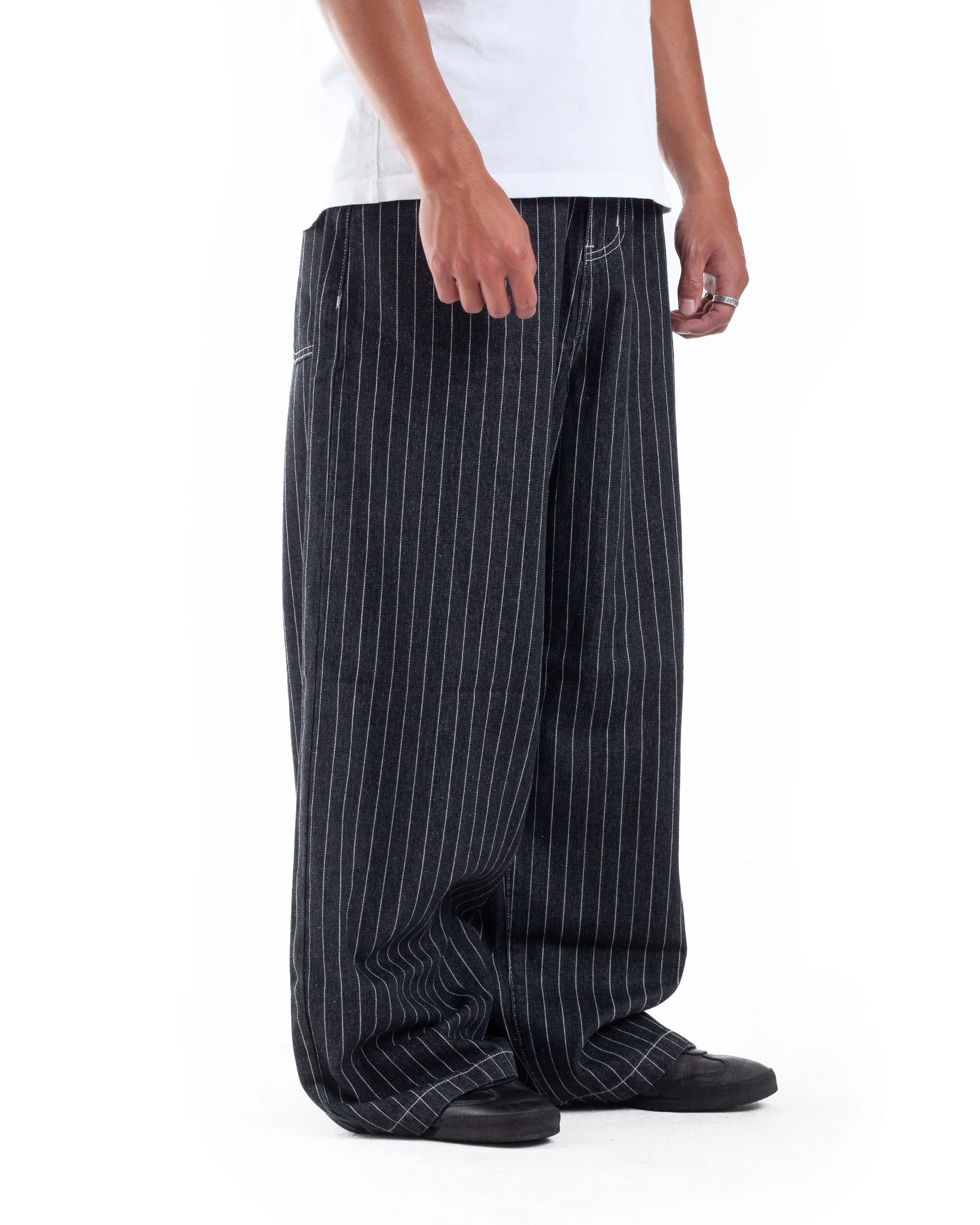 Black Pinstripe Denim - Image 7