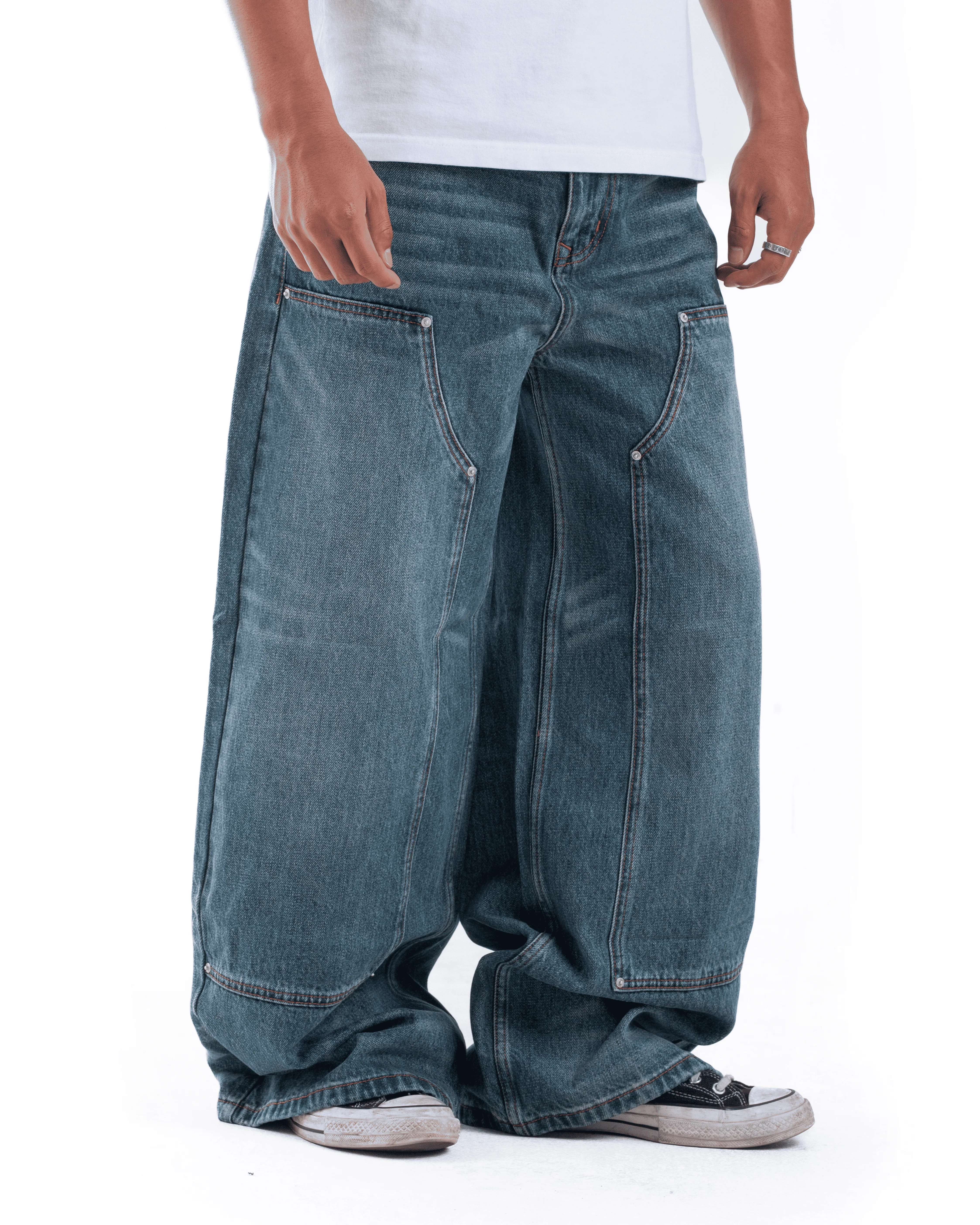Blue Double Knee Denim - Image 10