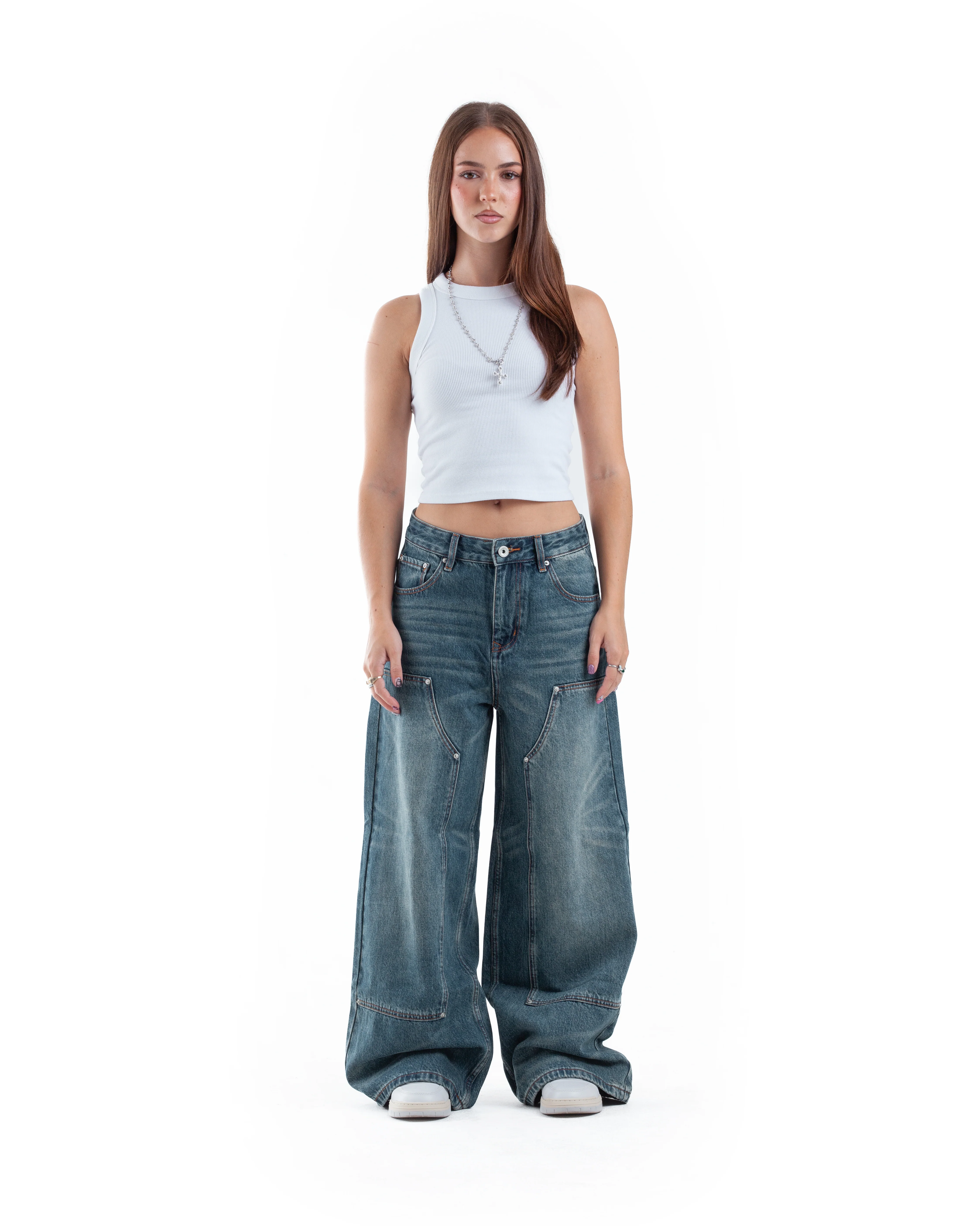 Blue Double Knee Denim - Image 5