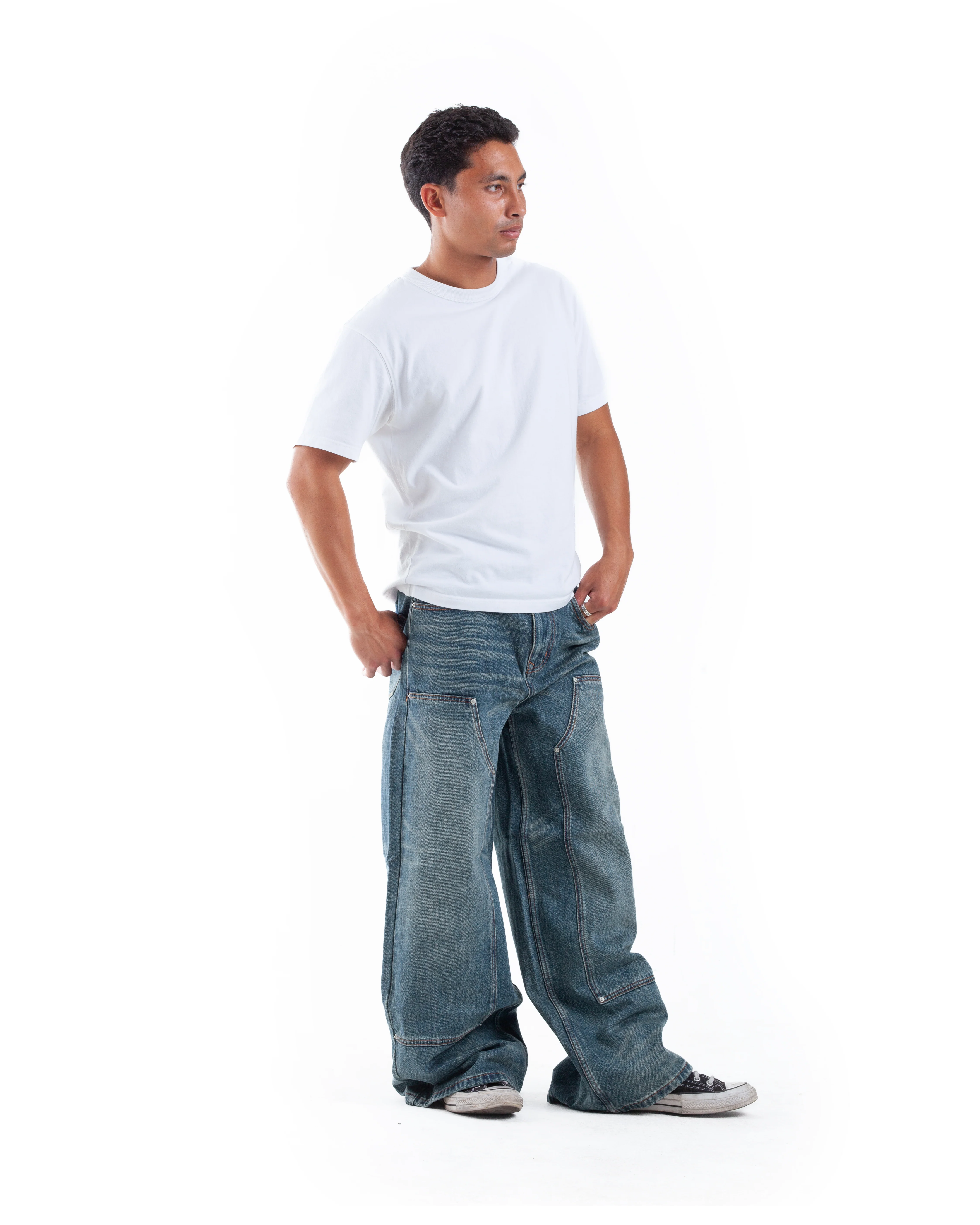 Blue Double Knee Denim - Image 9