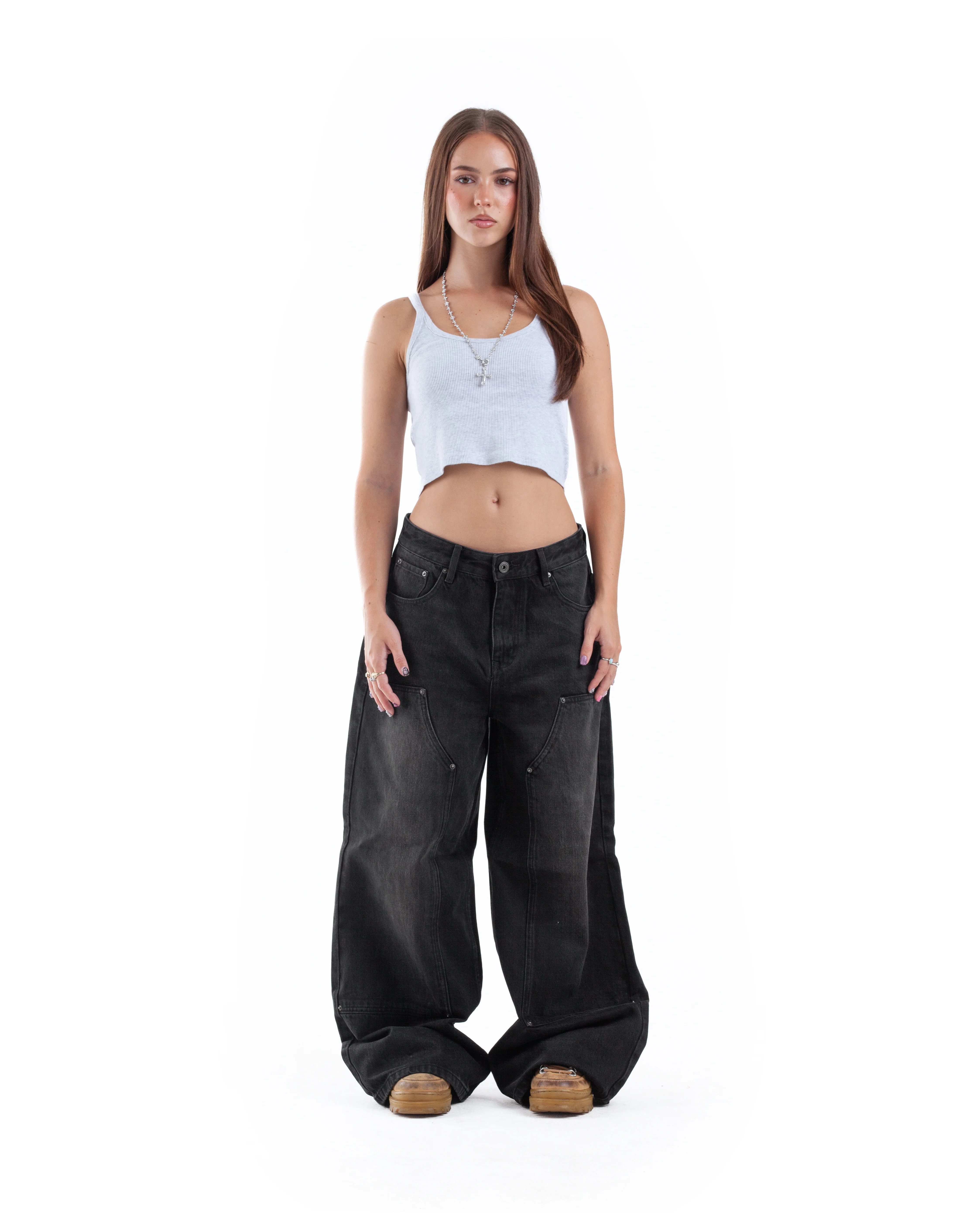 Black Double Knee Denim - Image 8