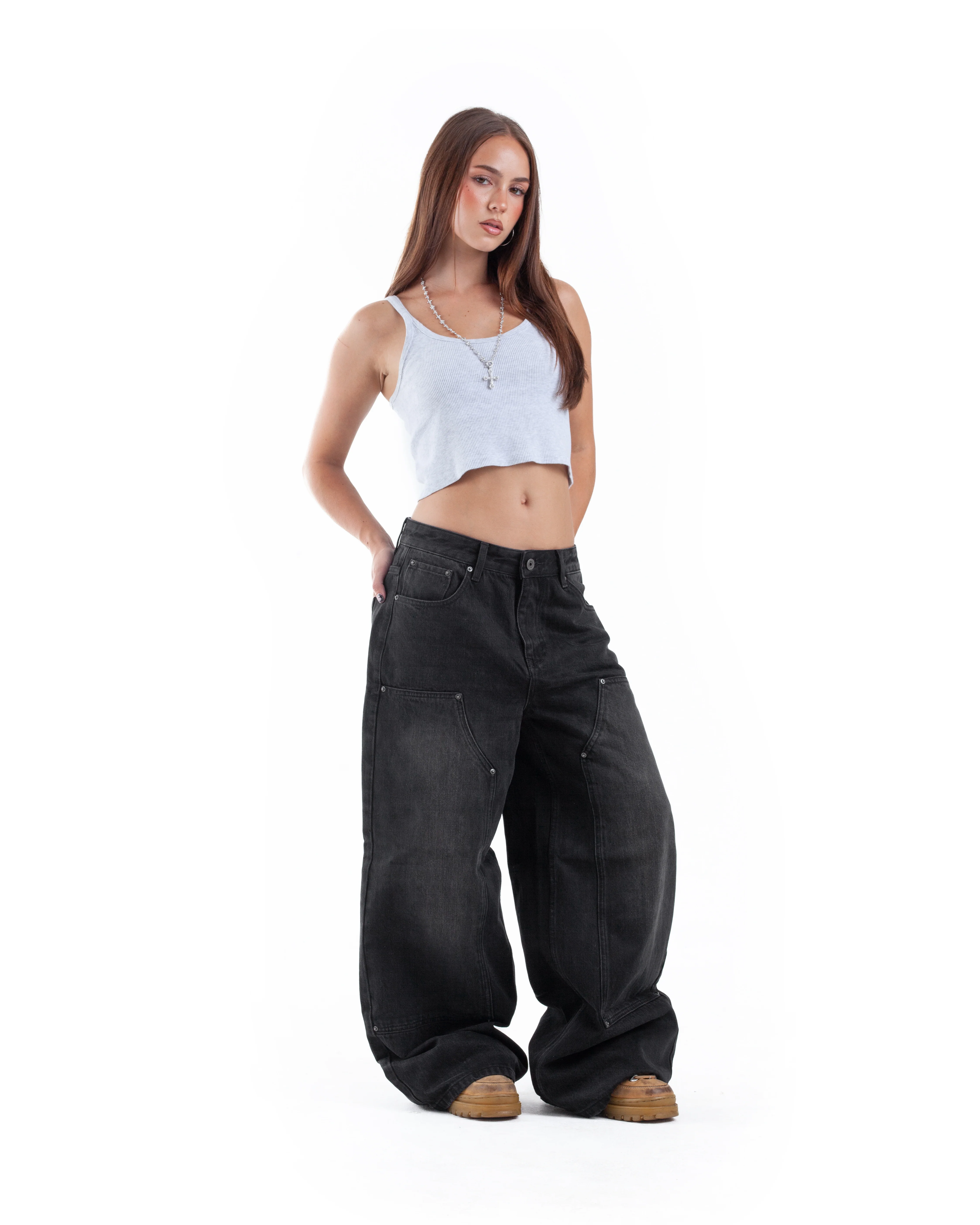 Black Double Knee Denim - Image 9