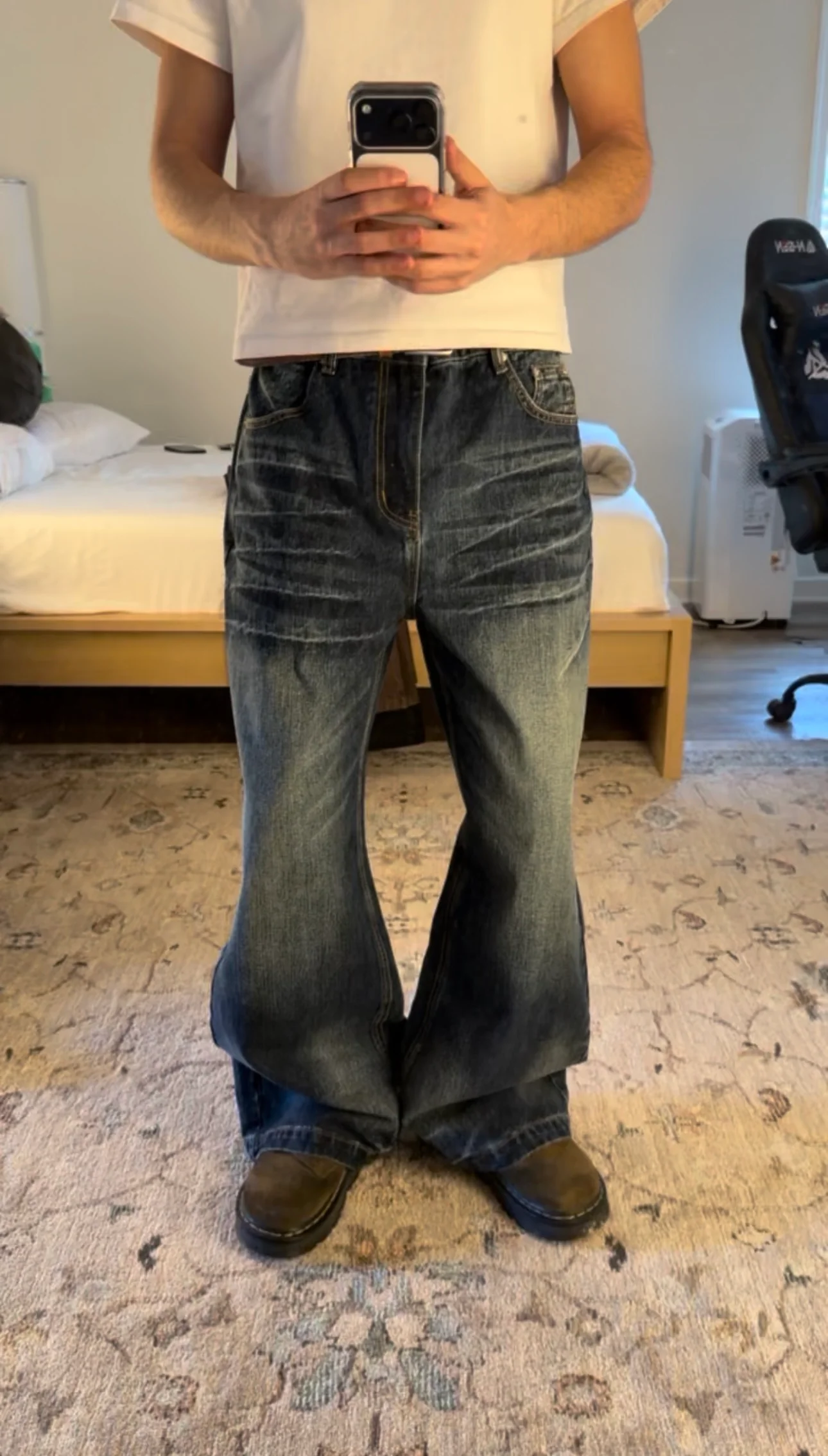 Dark Blue Bootcut Denim - Image 3