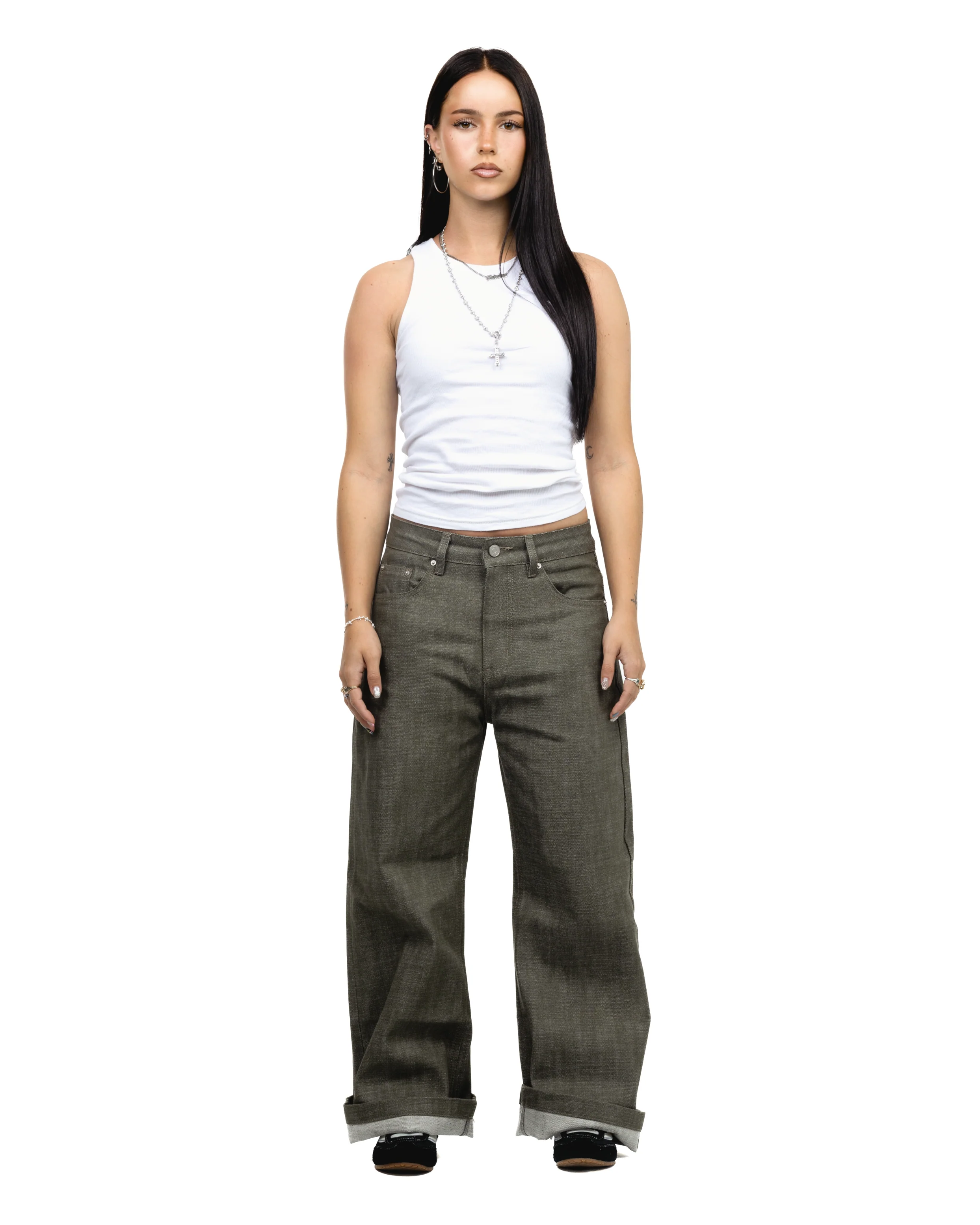 Green Bootcut Selvedge Denim - Image 3