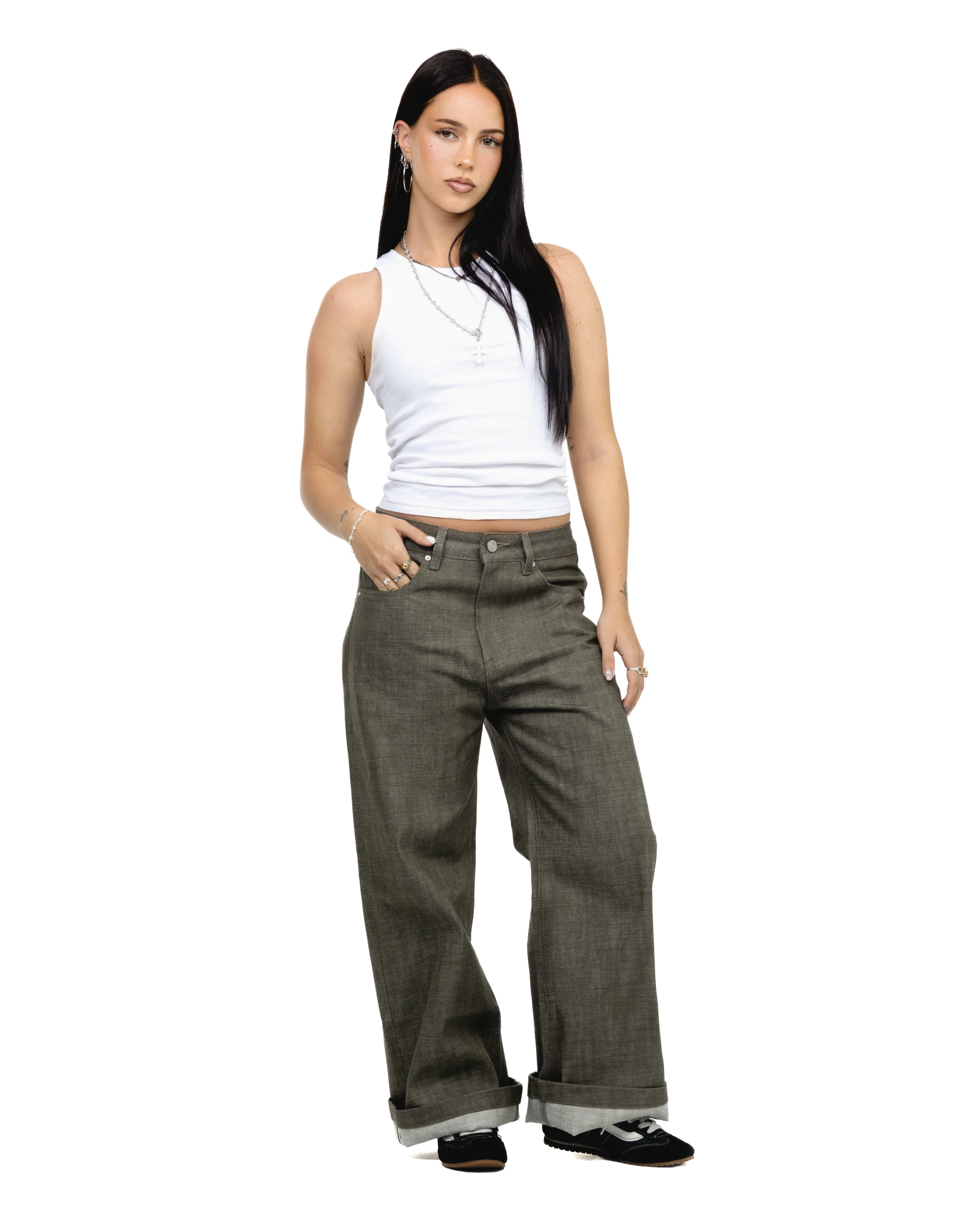 Green Bootcut Selvedge Denim - Image 4