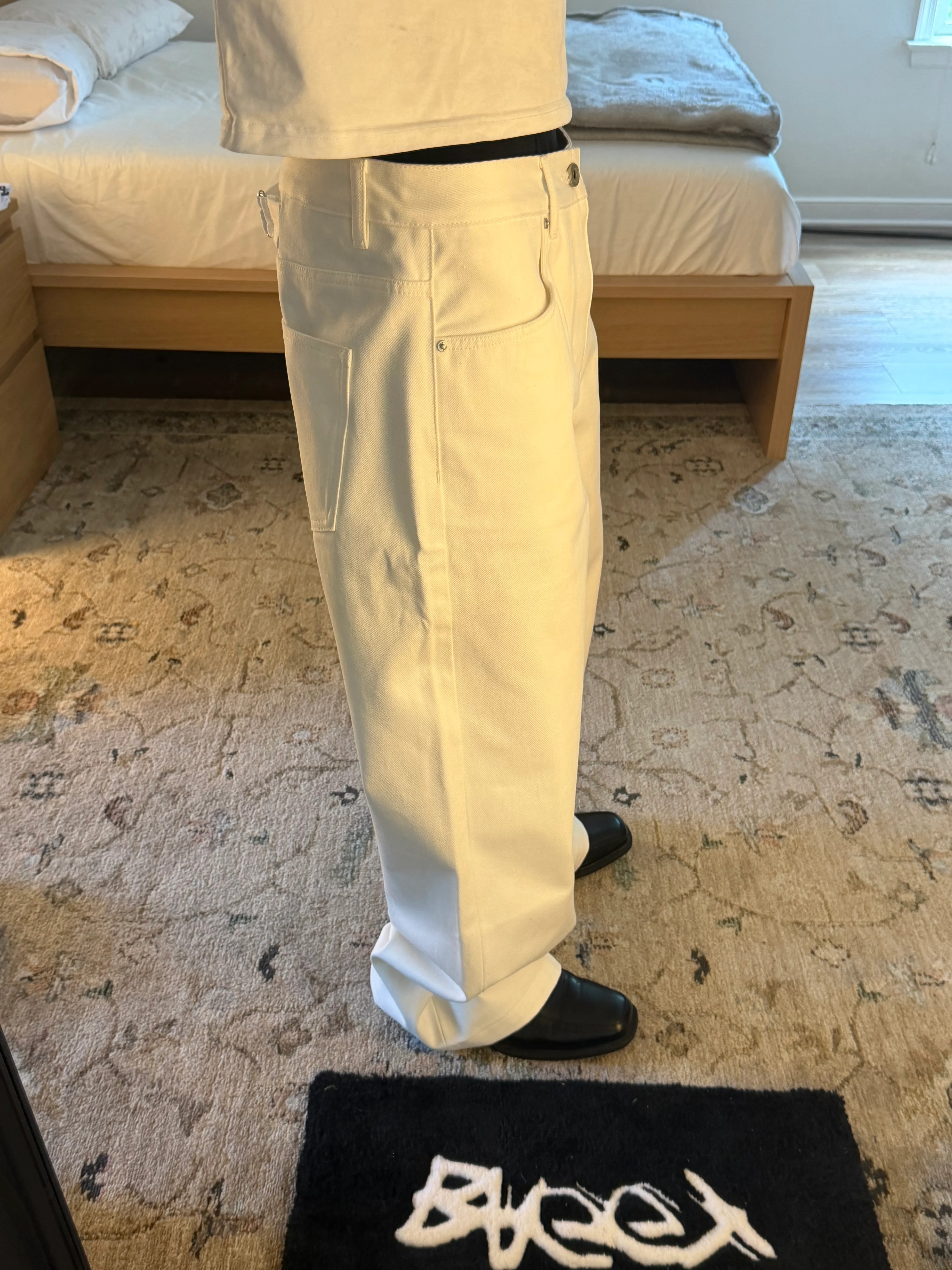 White Bootcut Selvedge Denim - Image 3