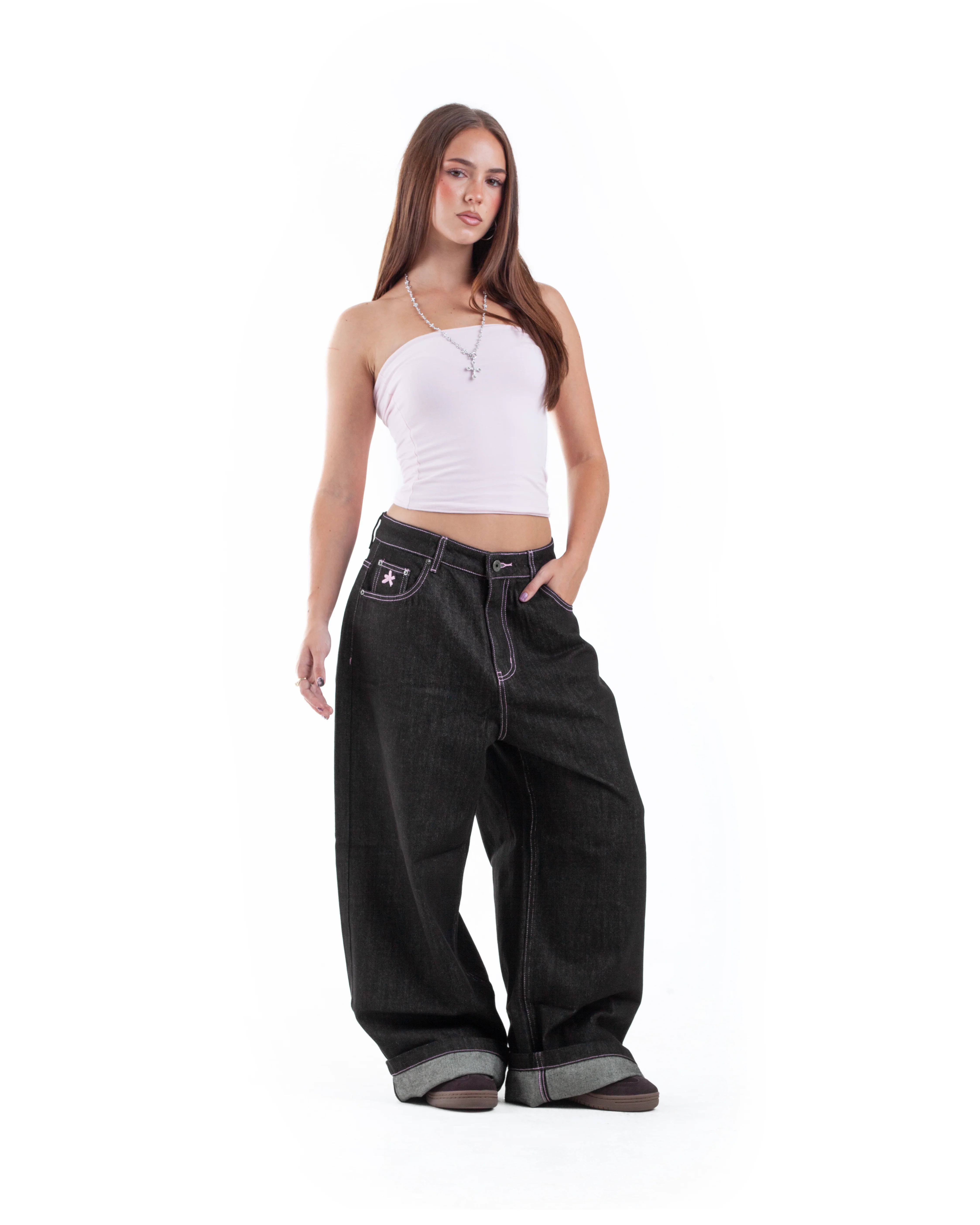 Raw Denim W/ Pink Stitching - Image 10