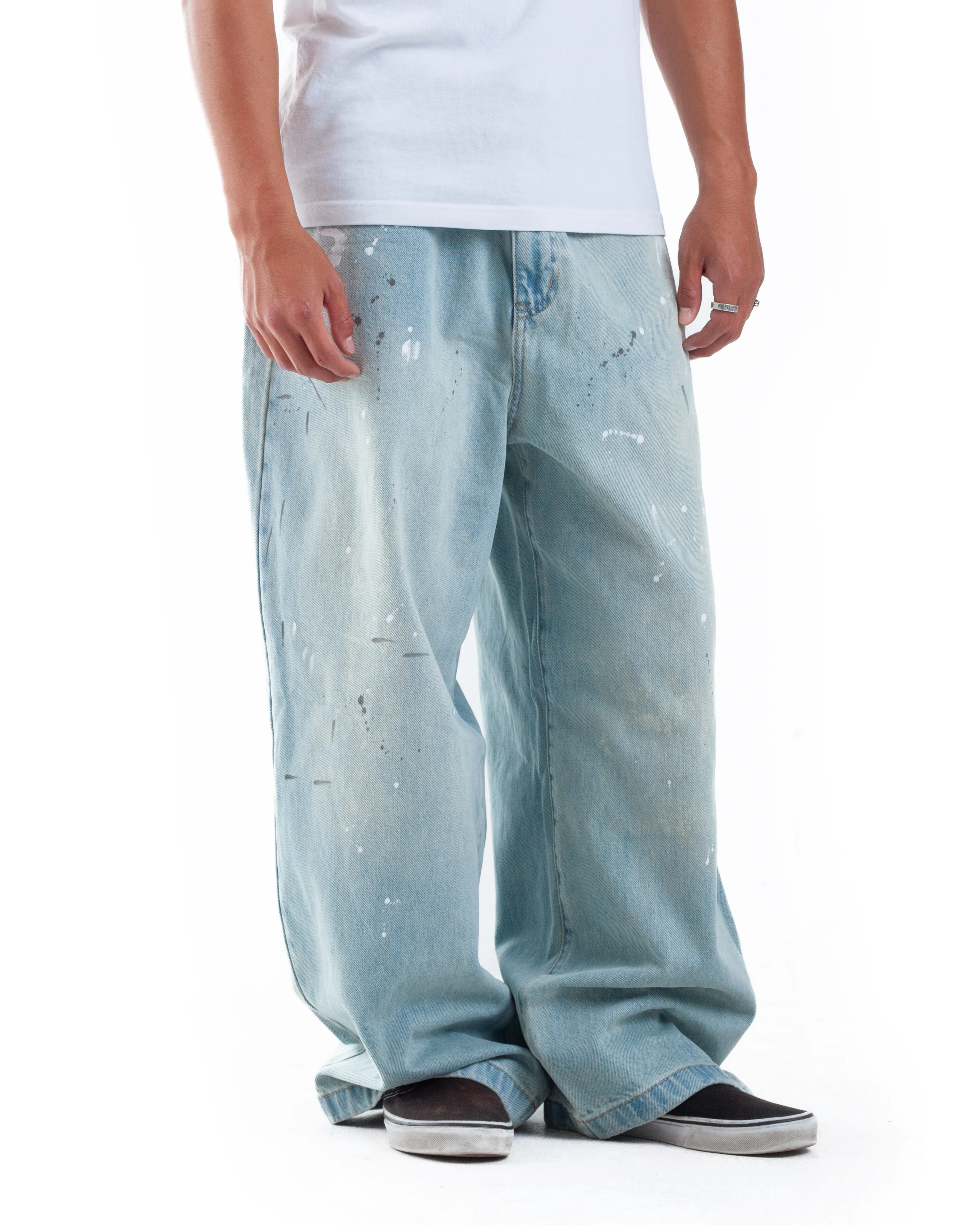 Blue Paint Splatter Denim - Image 5
