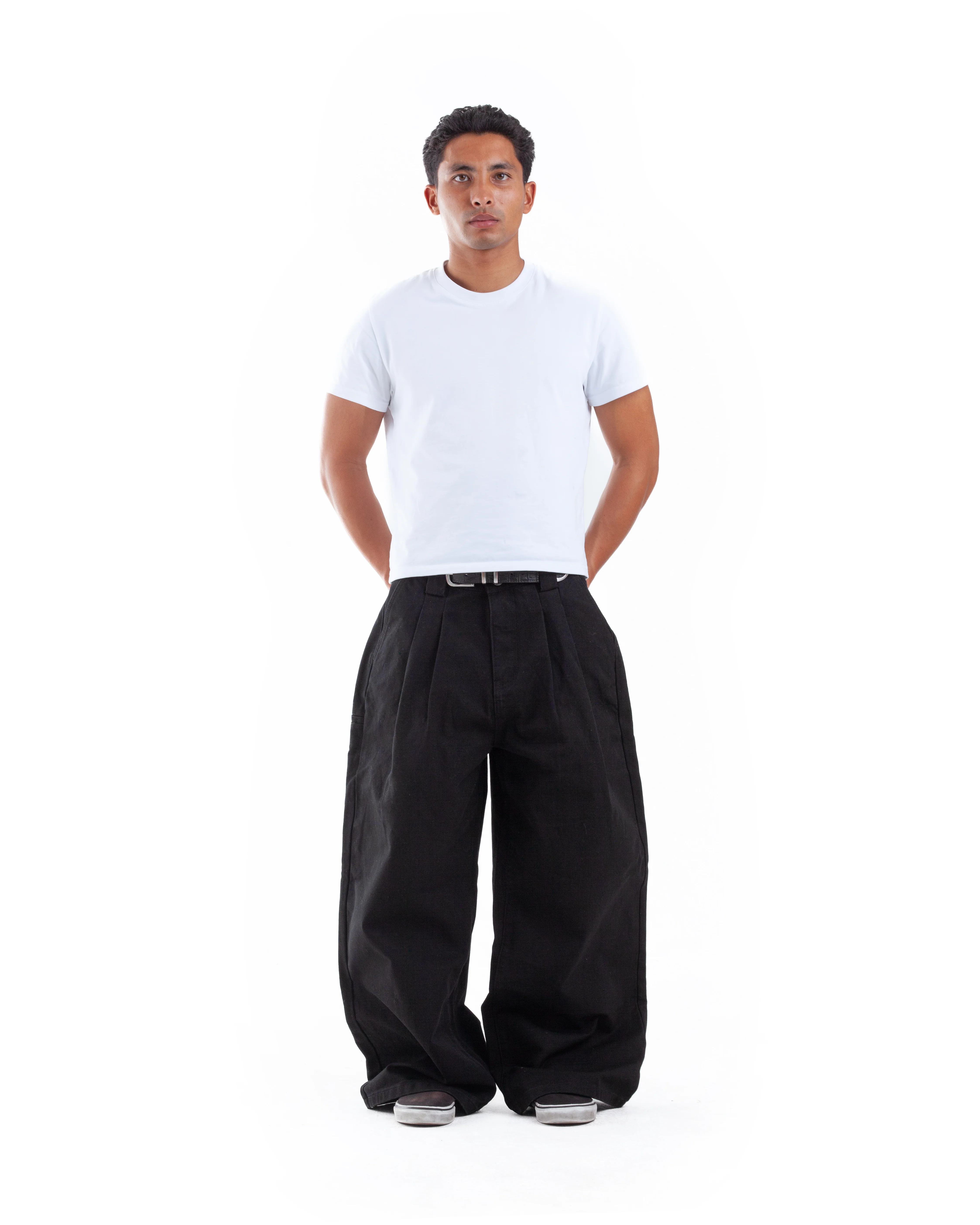 Black Pleated Denim - Image 3