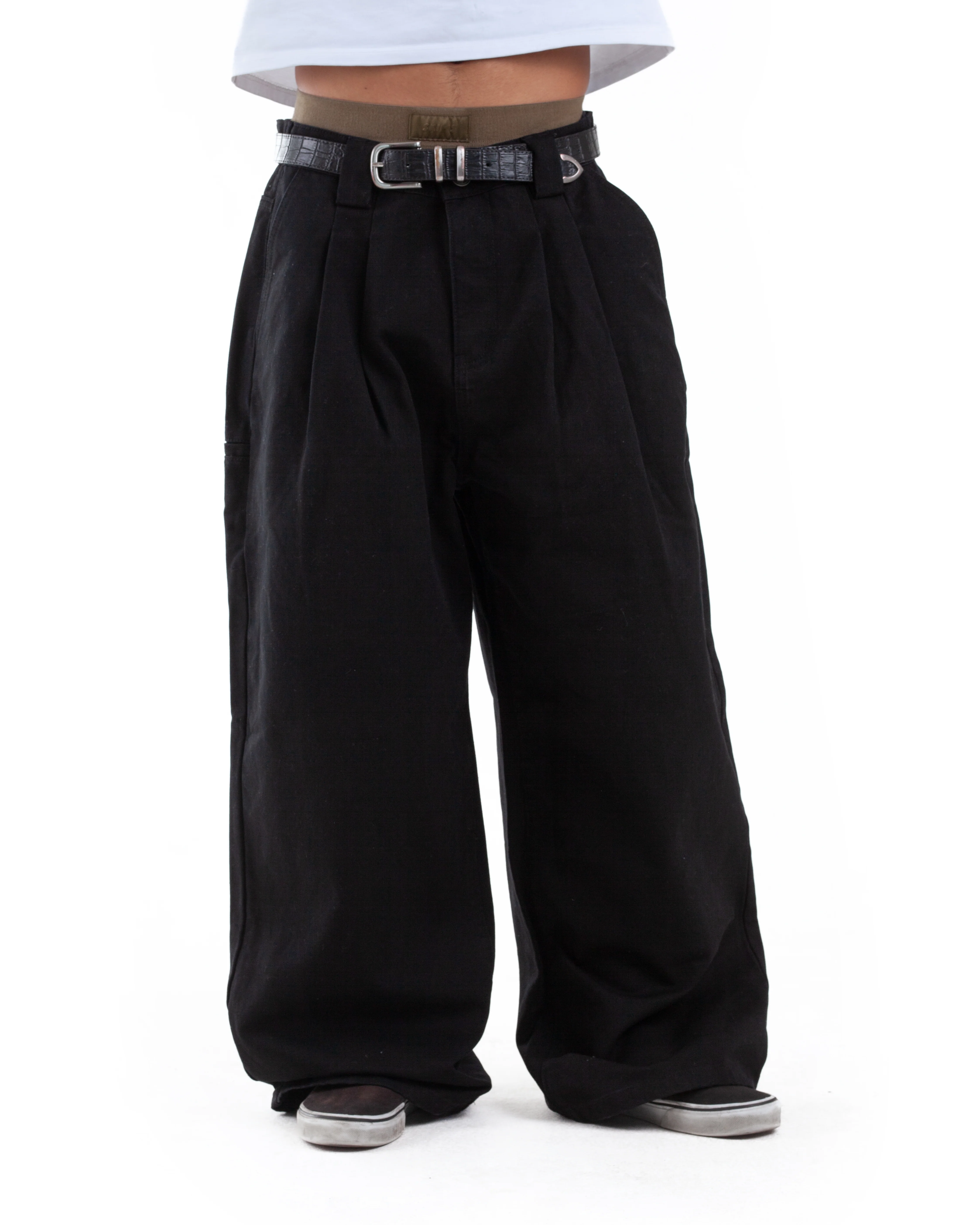 Black Pleated Denim - Image 4