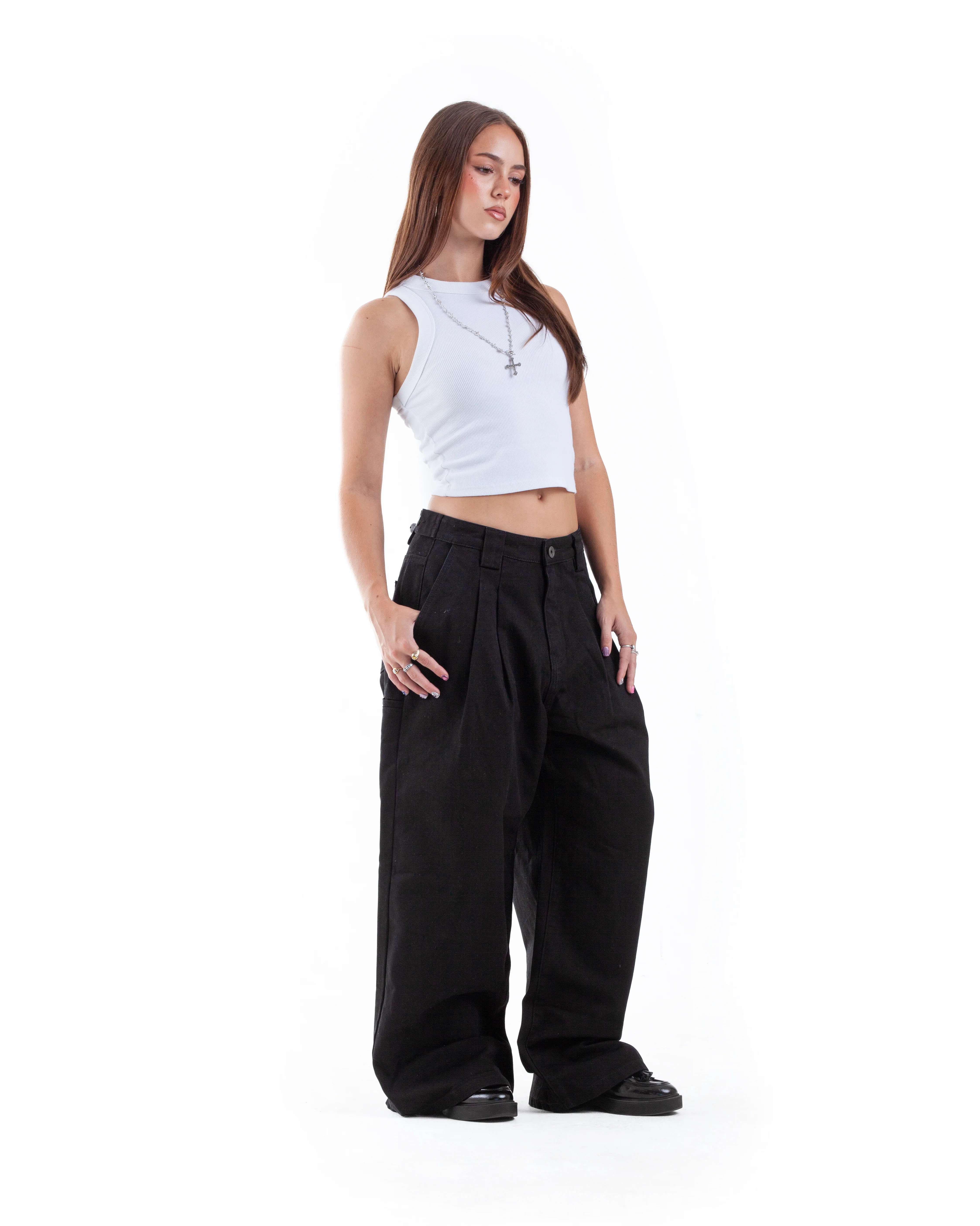 Black Pleated Denim - Image 6
